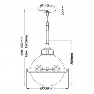 Lampe de plafond Fletcher M
