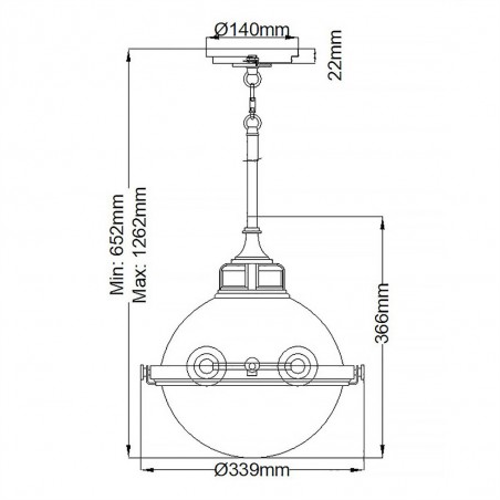Lampe de plafond Fletcher M