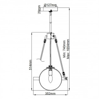 Lampe de plafond Lotus Harper