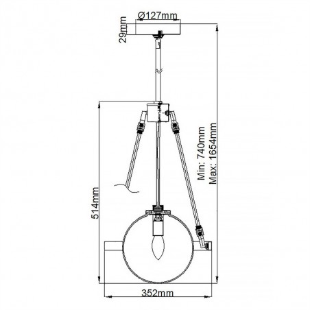 Lampe de plafond Lotus Harper