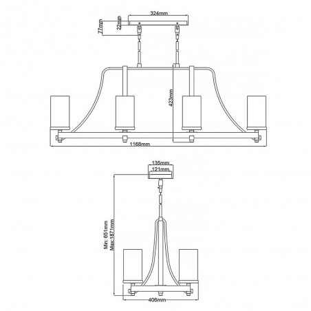 Lampe de plafond Angelo (8 lumieres)