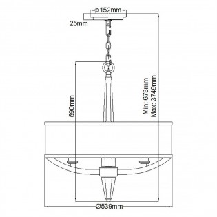 Lampe de plafond Ascher (3 lumieres)