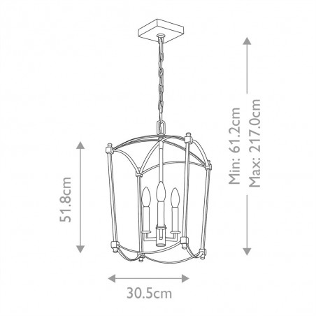 Lampe de plafond Thayer (3 lumieres)