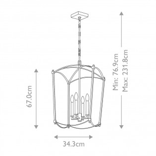 Lampe de plafond Thayer (4 lumieres)