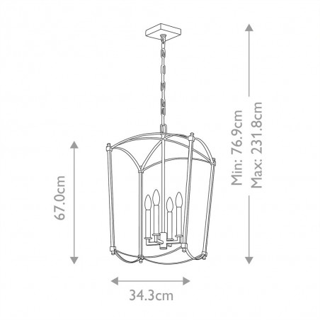 Lampe de plafond Thayer (4 lumieres)