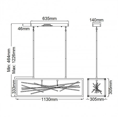Lampe de plafond LED Styx (55W)
