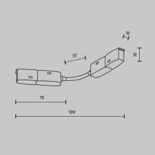 Connecteur flexible pour rail magnétique Exility 50