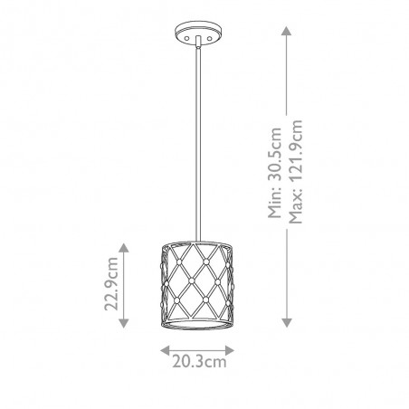 Lámpe a suspension Brown Lattice S
