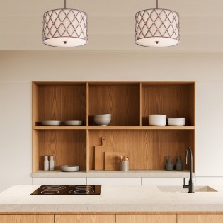 Lámpe a suspension Brown Lattice M (3 lumieres)