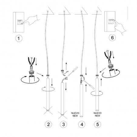 Rechange tube pour lampe de plafond Varas