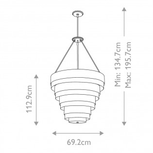 Lampe de plafond Echelon (8 lumieres)