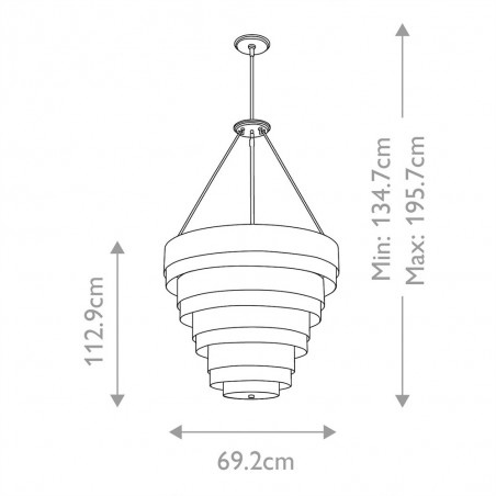 Lampe de plafond Echelon (8 lumieres)