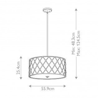 Lámpe a suspension Brown Lattice L (4 lumieres)