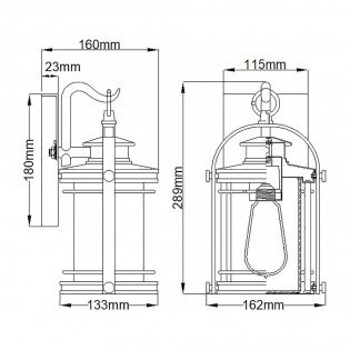 Applique Murale pour exterieur Booker S