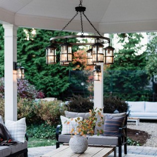 Lampe de suspension pour exterieur Lakehouse (6 lumieres)