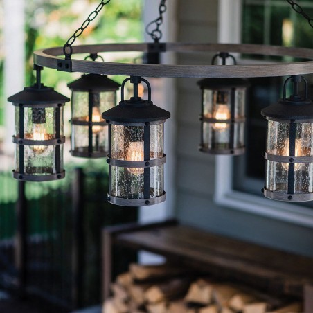 Lampe de suspension pour exterieur Lakehouse (6 lumieres)