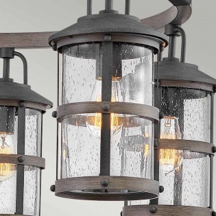 Lampe de suspension pour exterieur Lakehouse (6 lumieres)