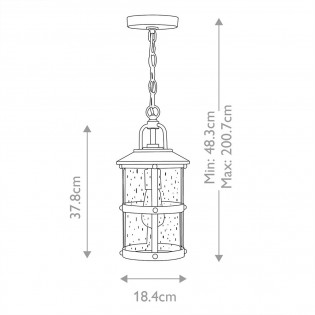 Lampe de suspension pour exterieur Lakehouse