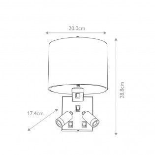 Aplique de pared con lectores LED Belmont (2x1W)