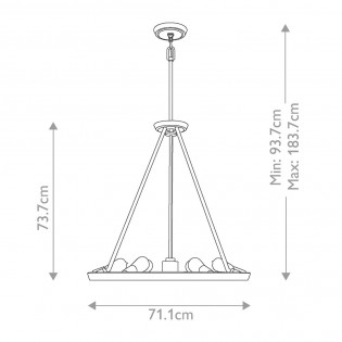 Lámpe a suspension Theater Row (6 lumieres)