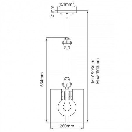 Lampe de plafond Ludlow