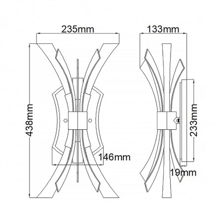 Applique Murale Vida (2 lumieres)