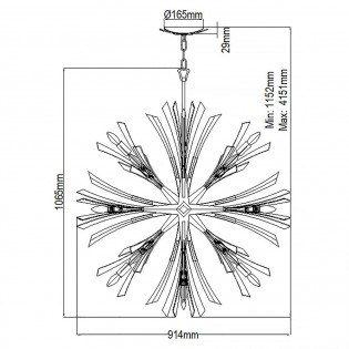 Lampe de plafond Vida L (13 lumieres)