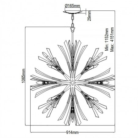 Lampe de plafond Vida L (13 lumieres)