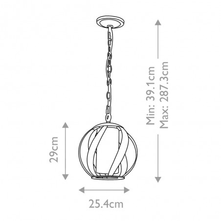 Lampe de plafond Blacksmith