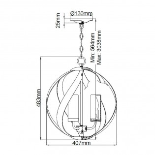 Lampe de plafond Blacksmith (3 lumieres)