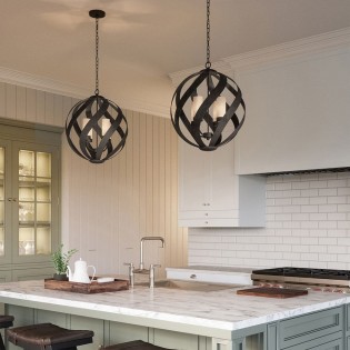 Lampe de plafond Blacksmith (4 lumieres)