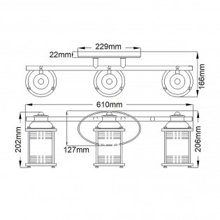 Applique Murale pour bains Ashland Bay (3 lumieres)