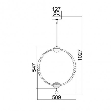 Lámpe a suspension LED Oberlin M (2x8W)