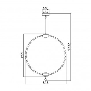 Lámpe a suspension LED Oberlin L (2x12W)