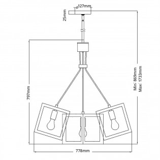Lampe de plafond Esemble (5 lumieres)