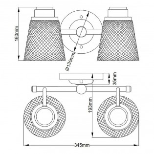 Applique Murale pour bains Hudson (2 lumieres)