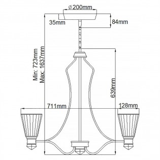 Lustre LED pour bains Kayva (6x6W)