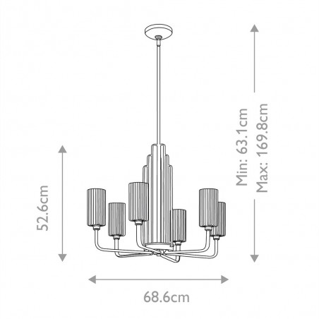Lustre Kimrose (6 lumieres)