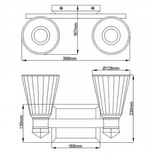 Applique Murale LED pour bains Kayva (2x6W)