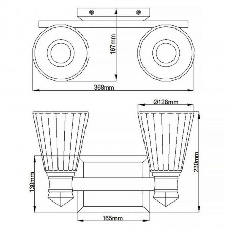 Applique Murale LED pour bains Kayva (2x6W)