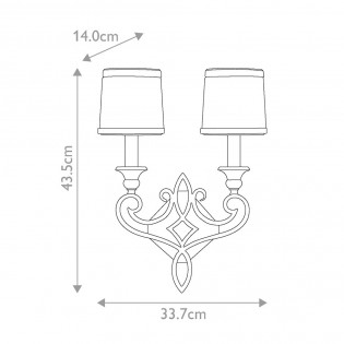 Applique murale Justine B (2 lumieres)