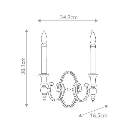 Applique murale Yorktown (2 lumieres)