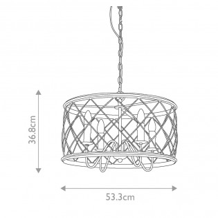 Lámpe a suspension Dury (4 lumieres)