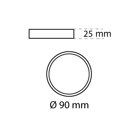 Downlight rond LED Kaju Gris (8W)