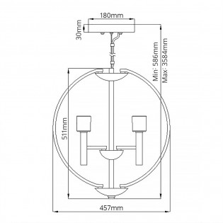 Lampe de plafond Mondo (3 lumieres)