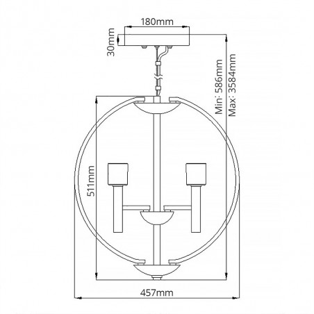 Lampe de plafond Mondo (3 lumieres)