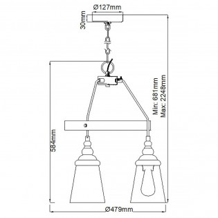 Lampe de plafond Loras (3 lumieres)