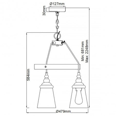 Lampe de plafond Loras (3 lumieres)