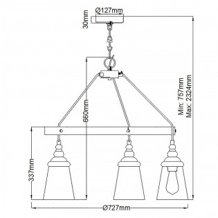 Lampe de plafond Loras (5 lumieres)