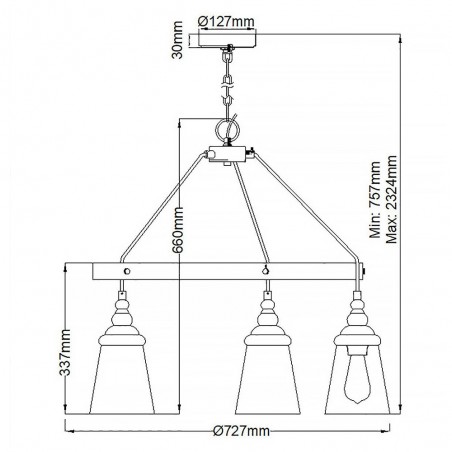 Lampe de plafond Loras (5 lumieres)